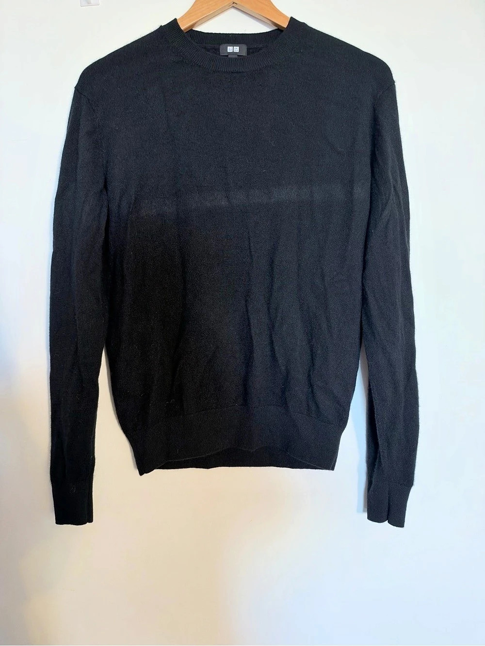 Uniqlo 100% Cashmere Crew Neck Sweater Cashmere Crewneck Black